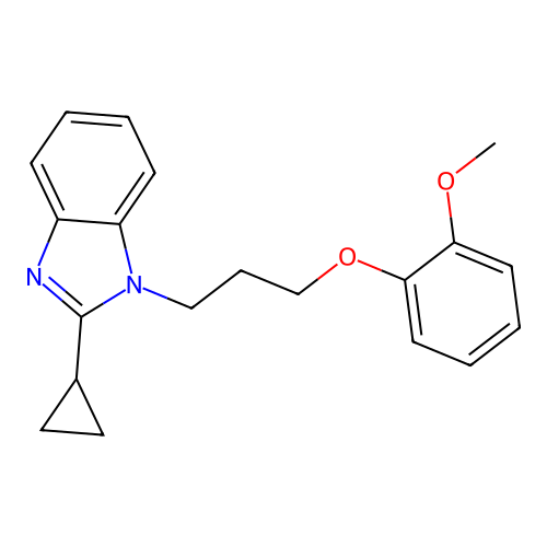 2-[3-(2-Cyclopropylbenzimidazolyl)propoxy]-1-methoxybenzene structure