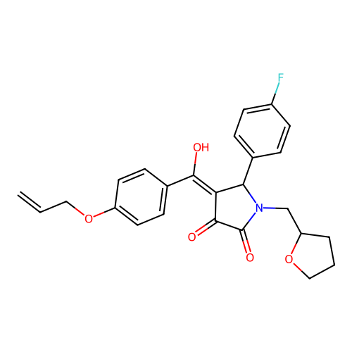 5-(4-fluorophenyl)-3-hydroxy-1-[(oxolan-2-yl)methyl]-4-[4-(prop-2-en-1-yloxy)benzoyl]-2,5-dihydro-1H-pyrrol-2-one structure