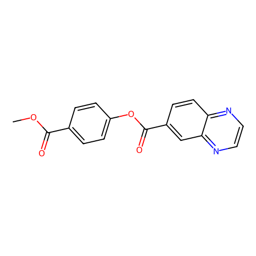 4-(Methoxycarbonyl)phenyl quinoxaline-6-carboxylate structure