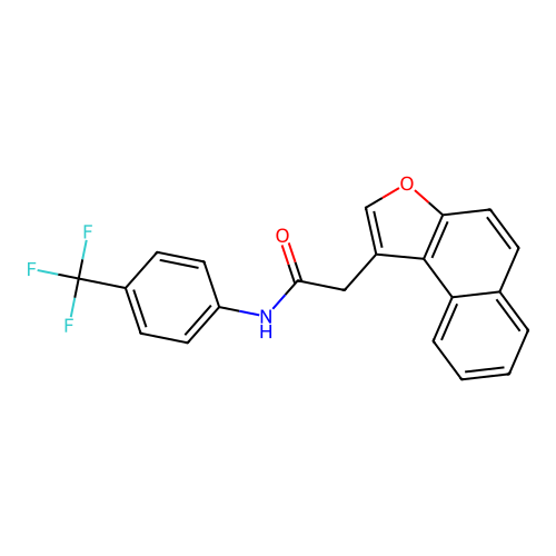 2-{Naphtho[2,1-B]furan-1-YL}-N-[4-(trifluoromethyl)phenyl]acetamide structure