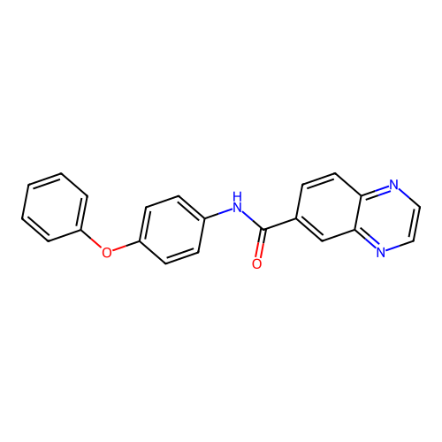 N-(4-phenoxyphenyl)quinoxaline-6-carboxamide structure