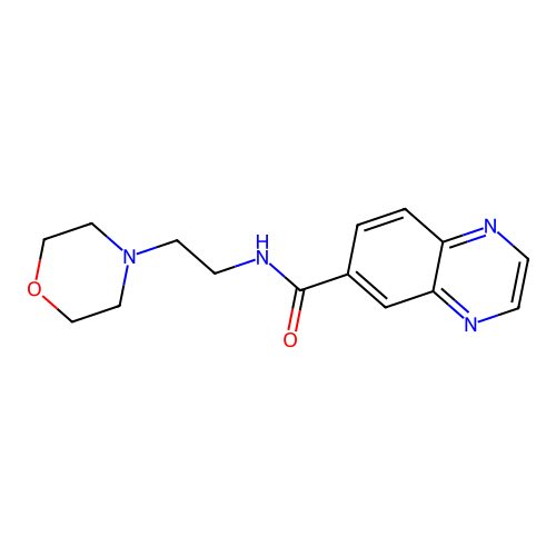 N-(2-morpholin-4-ylethyl)quinoxaline-6-carboxamide structure