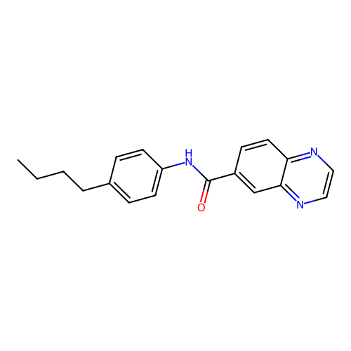 N-(4-butylphenyl)quinoxaline-6-carboxamide structure