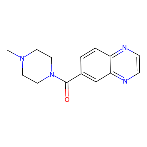 4-Methylpiperazinyl quinoxalin-6-yl ketone structure