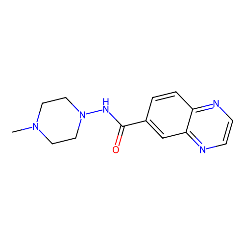 N-(4-methylpiperazin-1-yl)quinoxaline-6-carboxamide structure