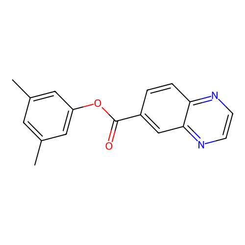 3,5-Dimethylphenyl quinoxaline-6-carboxylate structure