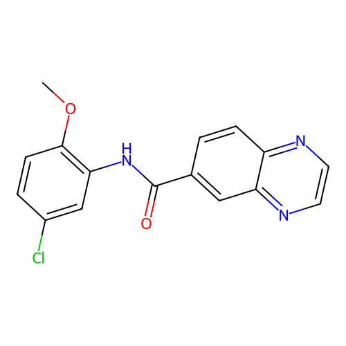 N-(5-chloro-2-methoxyphenyl)quinoxaline-6-carboxamide structure
