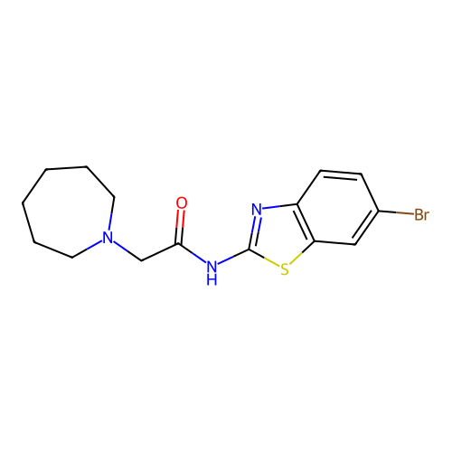2-(azepan-1-yl)-N-(6-bromo-1,3-benzothiazol-2-yl)acetamide structure
