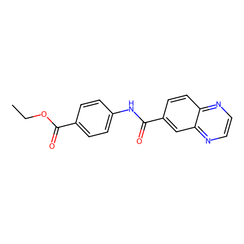 Ethyl 4-(quinoxaline-6-carboxamido)benzoate structure