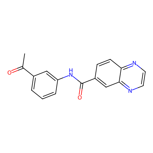 N-(3-acetylphenyl)quinoxaline-6-carboxamide structure