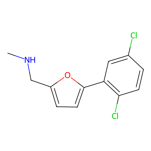 1-[5-(2,5-dichlorophenyl)furan-2-yl]-N-methylmethanamine structure