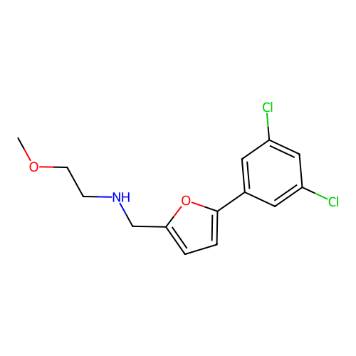 N-[[5-(3,5-dichlorophenyl)furan-2-yl]methyl]-2-methoxyethanamine structure