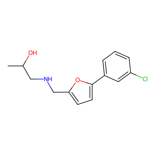1-({[5-(3-Chlorophenyl)furan-2-yl]methyl}amino)propan-2-ol structure
