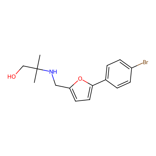 2-({[5-(4-Bromophenyl)furan-2-yl]methyl}amino)-2-methylpropan-1-ol structure