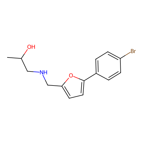 1-({[5-(4-Bromophenyl)furan-2-yl]methyl}amino)propan-2-ol structure
