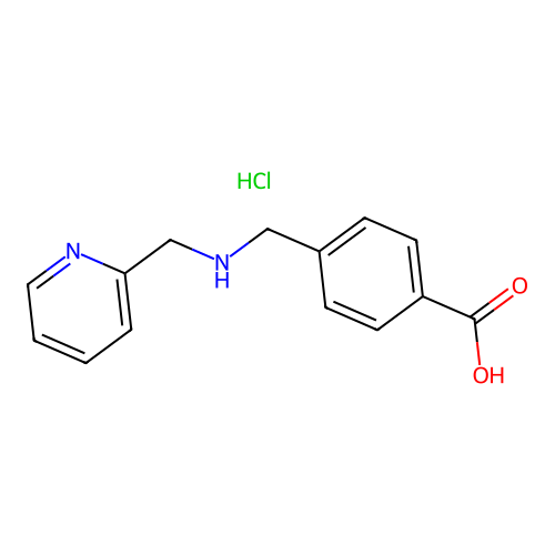 4-{[(2-Pyridinylmethyl)amino]methyl}benzoic acid hydrochloride structure