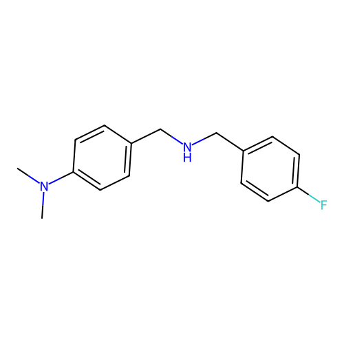 N-[4-(dimethylamino)benzyl]-N-(4-fluorobenzyl)amine structure