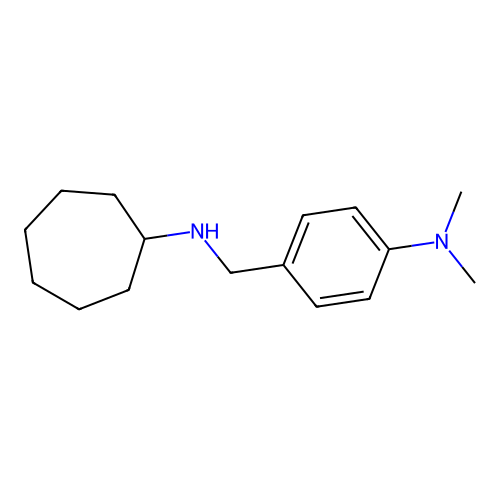 N-[4-(dimethylamino)benzyl]cycloheptanamine structure