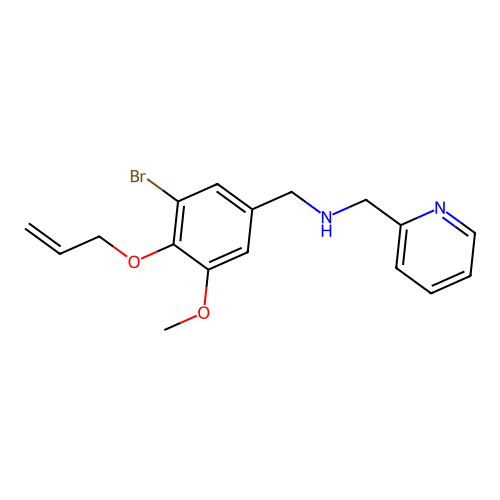 N-[4-(allyloxy)-3-bromo-5-methoxybenzyl]-N-(2-pyridinylmethyl)amine structure