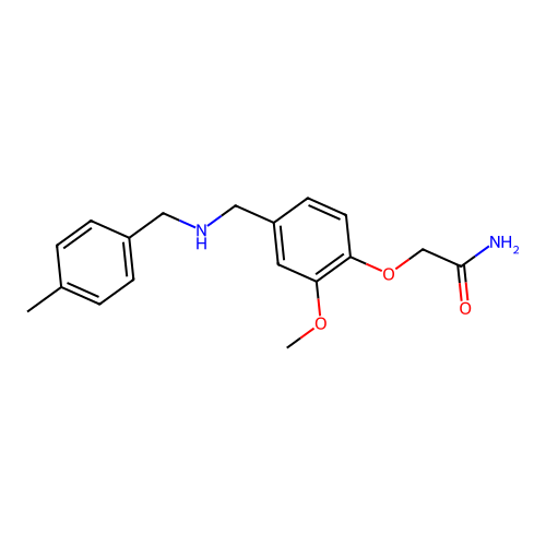 2-(2-Methoxy-4-{[(4-methylbenzyl)amino]methyl}phenoxy)acetamide structure