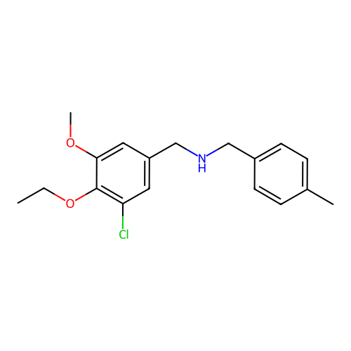 1-(3-chloro-4-ethoxy-5-methoxyphenyl)-N-(4-methylbenzyl)methanamine structure