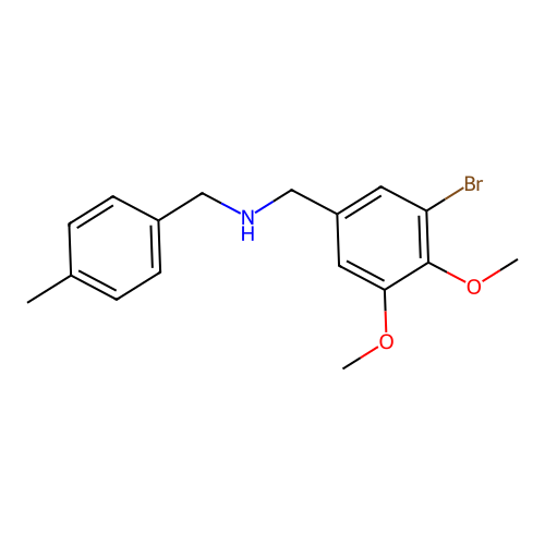 1-(3-bromo-4,5-dimethoxyphenyl)-N-(4-methylbenzyl)methanamine structure
