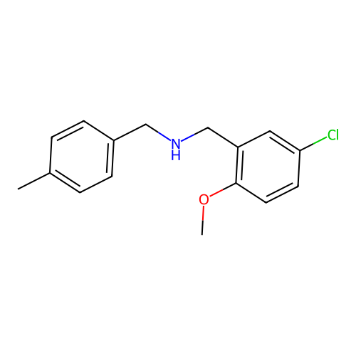 N-(5-chloro-2-methoxybenzyl)-N-(4-methylbenzyl)amine structure
