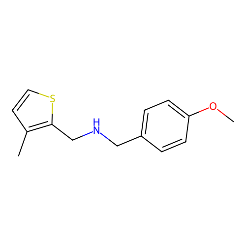 1-(4-methoxyphenyl)-N-[(3-methylthiophen-2-yl)methyl]methanamine structure