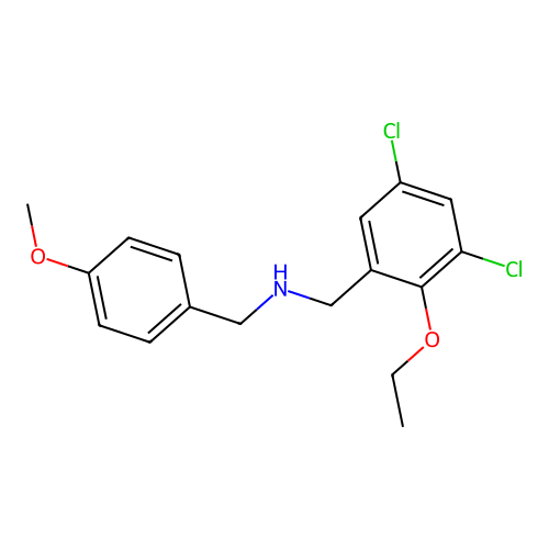 1-(3,5-dichloro-2-ethoxyphenyl)-N-(4-methoxybenzyl)methanamine structure