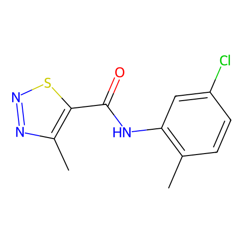 N-(5-chloro-2-methylphenyl)-4-methyl-1,2,3-thiadiazole-5-carboxamide structure