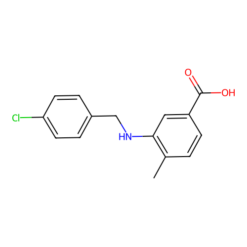 3-[(4-Chlorobenzyl)amino]-4-methylbenzoic acid structure