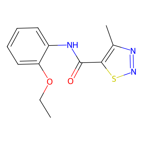 N-(2-ethoxyphenyl)-4-methyl-1,2,3-thiadiazole-5-carboxamide structure