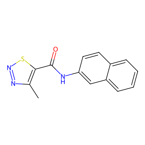 4-methyl-N-(naphthalen-2-yl)-1,2,3-thiadiazole-5-carboxamide structure