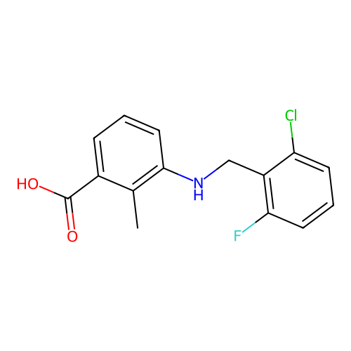 3-[(2-Chloro-6-fluorobenzyl)amino]-2-methylbenzoic acid structure