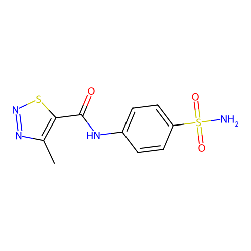 4-methyl-N-(4-sulfamoylphenyl)-1,2,3-thiadiazole-5-carboxamide structure