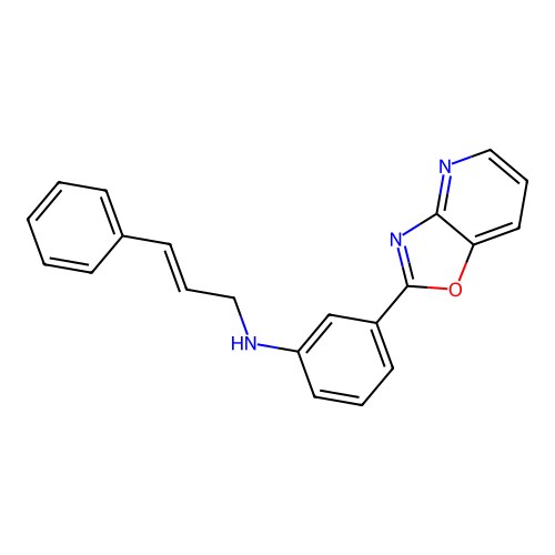 N-cinnamyl-N-(3-[1,3]oxazolo[4,5-b]pyridin-2-ylphenyl)amine structure