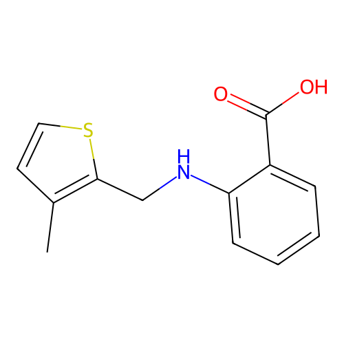2-{[(3-Methyl-2-thienyl)methyl]amino}benzoic acid structure
