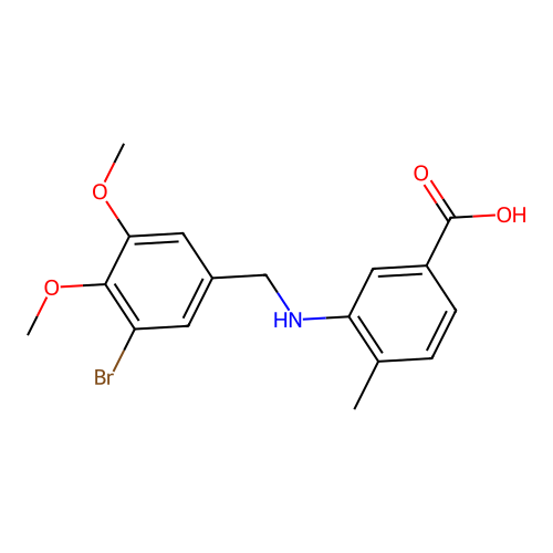 3-[(3-Bromo-4,5-dimethoxybenzyl)amino]-4-methylbenzoic acid structure