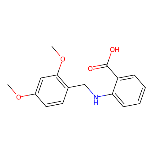 2-[(2,4-dimethoxyphenyl)methylamino]benzoic Acid structure