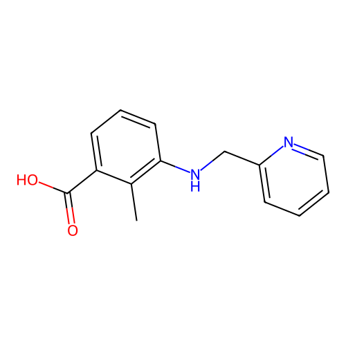 2-Methyl-3-[(2-pyridinylmethyl)amino]benzoic acid structure