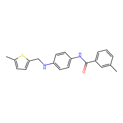 3-methyl-N-[4-[(5-methylthiophen-2-yl)methylamino]phenyl]benzamide structure