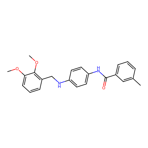 N-{4-[(2,3-dimethoxybenzyl)amino]phenyl}-3-methylbenzamide structure