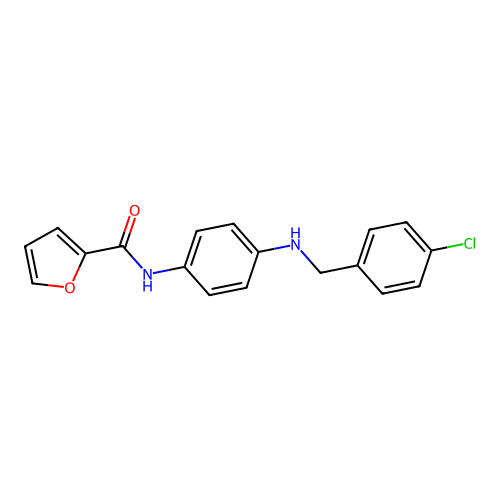 N-{4-[(4-chlorobenzyl)amino]phenyl}furan-2-carboxamide structure