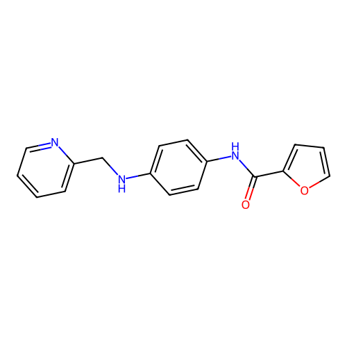 N-[4-(pyridin-2-ylmethylamino)phenyl]furan-2-carboxamide structure