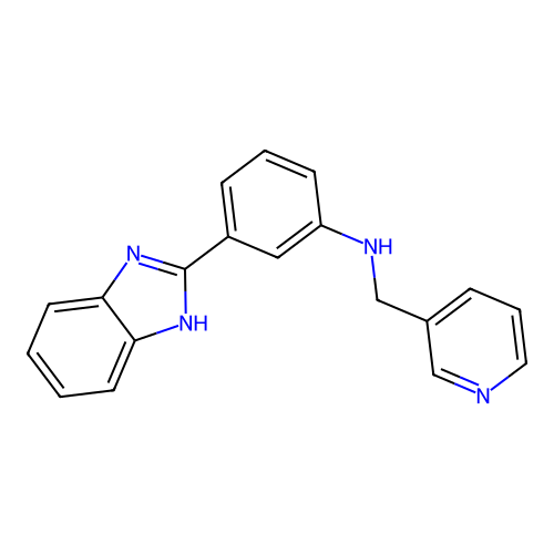 3-(1H-benzimidazol-2-yl)-N-(3-pyridinylmethyl)aniline structure