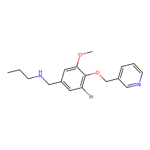 N-[3-bromo-5-methoxy-4-(pyridin-3-ylmethoxy)benzyl]propan-1-amine structure