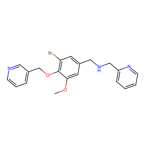 N-[3-bromo-5-methoxy-4-(3-pyridinylmethoxy)benzyl]-N-(2-pyridinylmethyl)amine structure