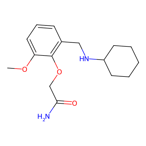 2-{2-[(Cyclohexylamino)methyl]-6-methoxyphenoxy}acetamide structure