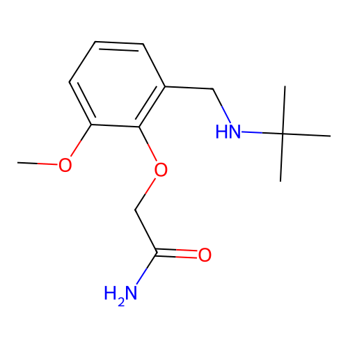 2-{2-[(Tert-butylamino)methyl]-6-methoxyphenoxy}acetamide structure