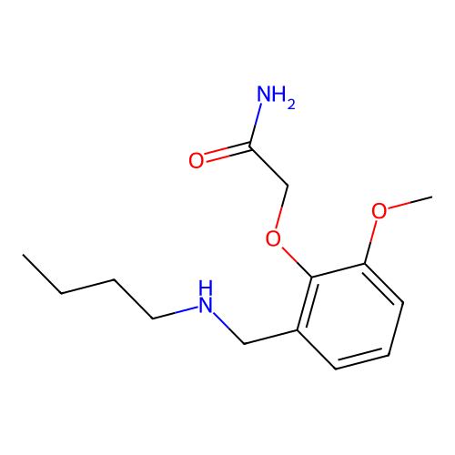 2-{2-[(Butylamino)methyl]-6-methoxyphenoxy}acetamide structure